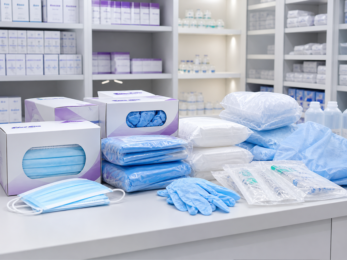 Materiais hospitalares esterilizados